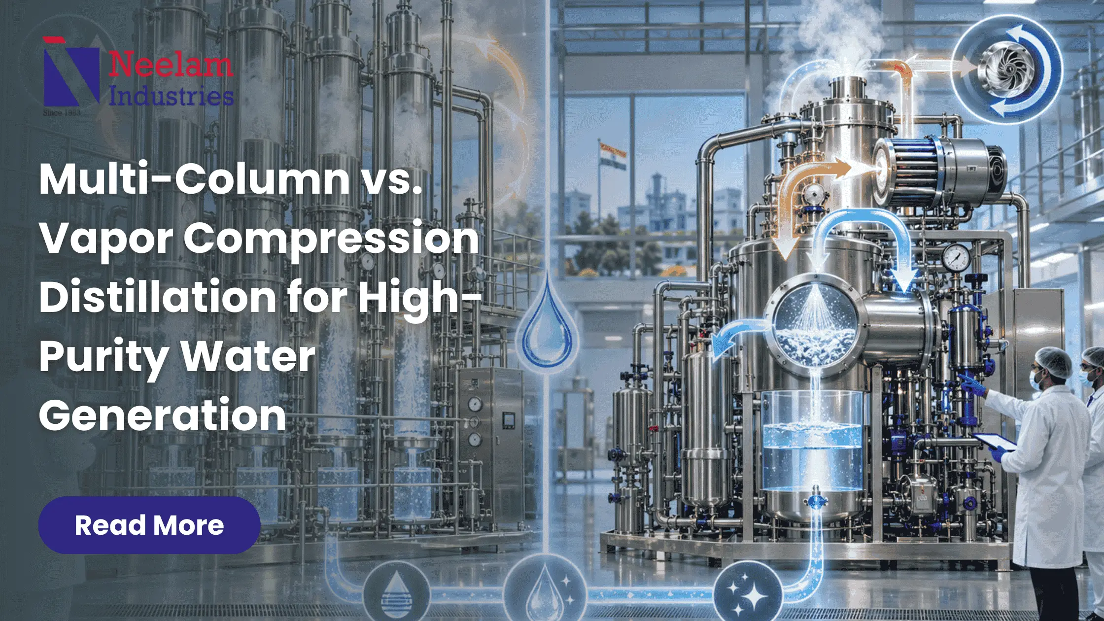 Multi Column vs. Vapor Compression Distillation for High Purity Water Generation