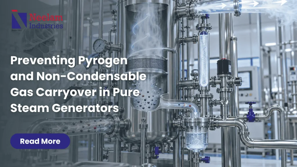 Preventing Pyrogen and Non Condensable Gas Carryover in Pure Steam Generators