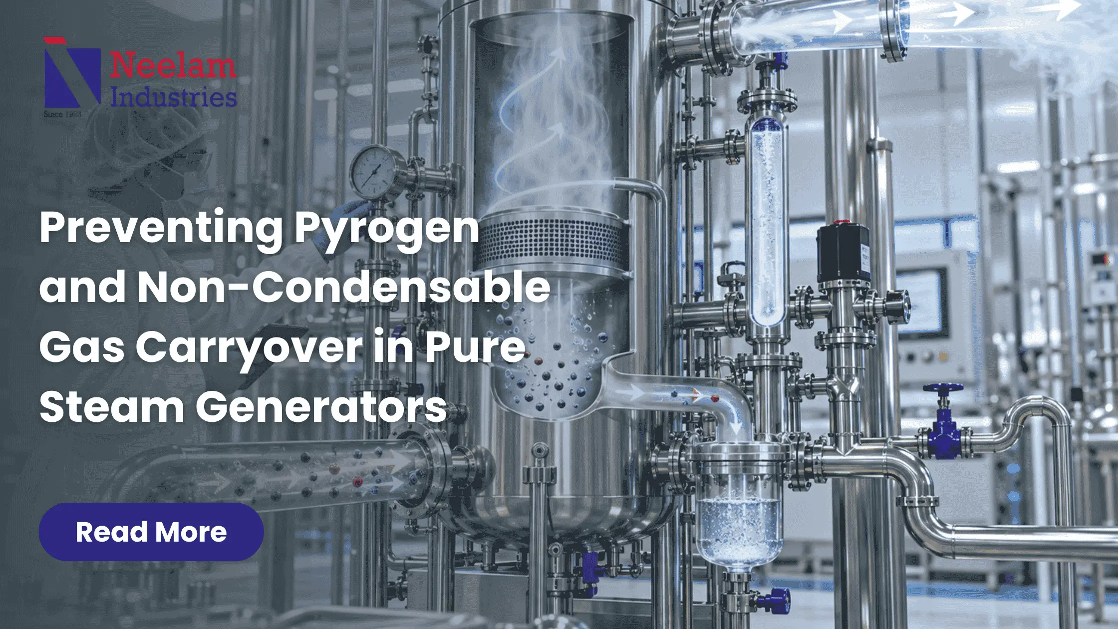 Preventing Pyrogen and Non Condensable Gas Carryover in Pure Steam Generators